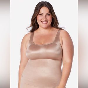Ruby Ribbon Simply Smooth Cami shapewear built-in shelf bra  Size 44 fawn color